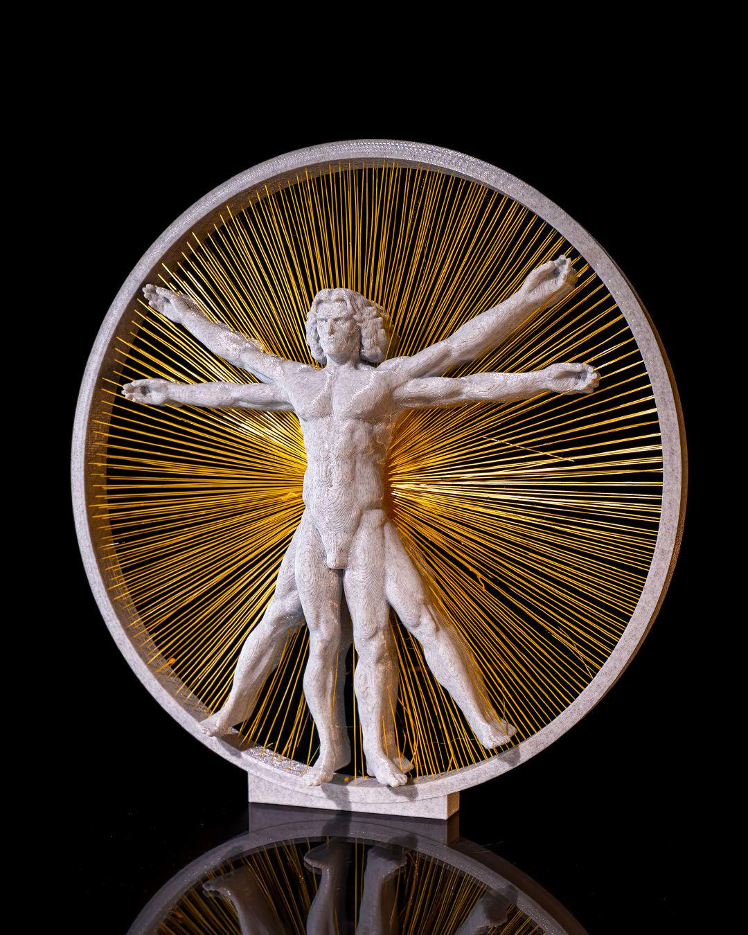 Vitruvian Man – 3D Printed Sculpture