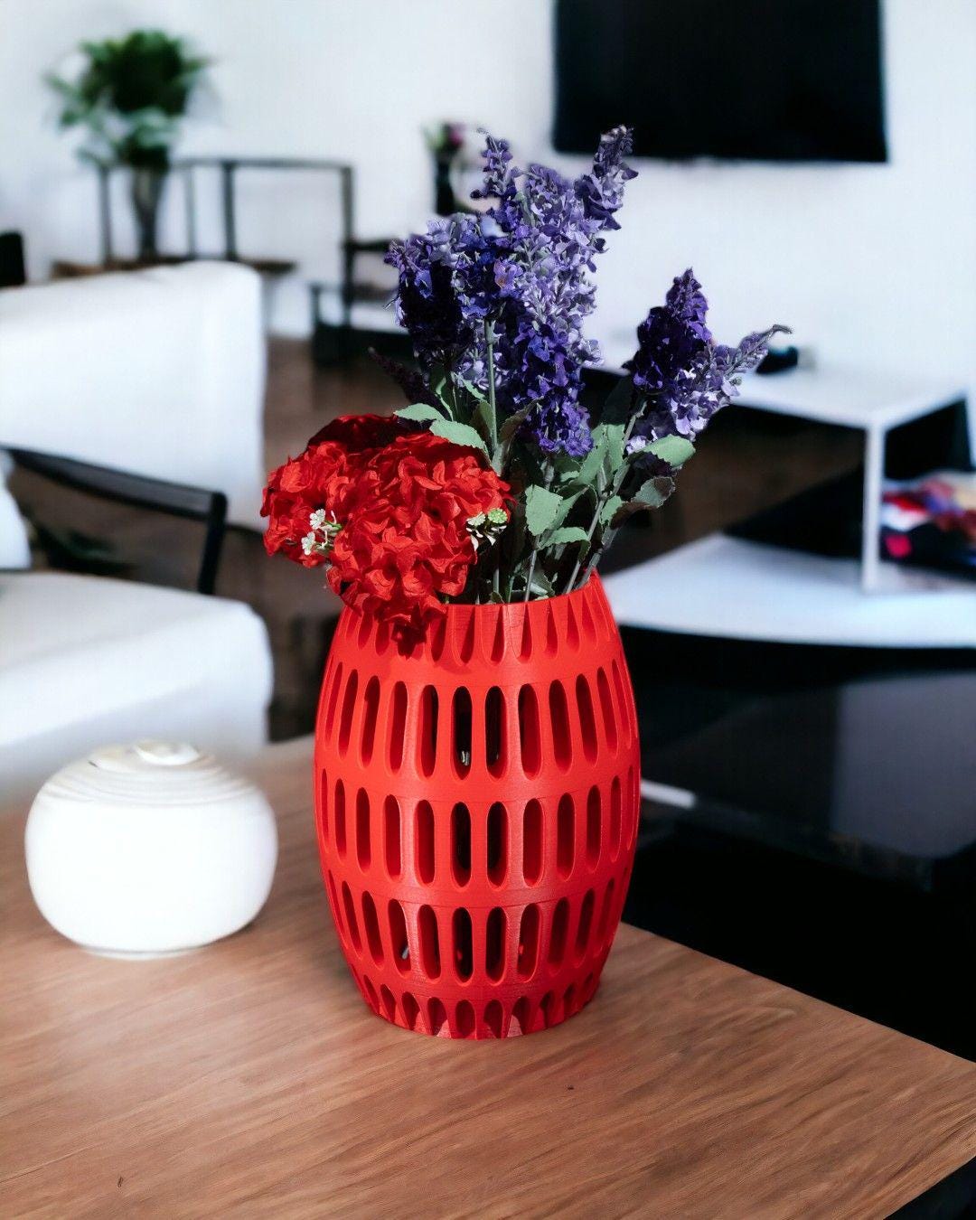 Aero Vase – Modern Red Decorative Vase | Sustainable Home Accent
