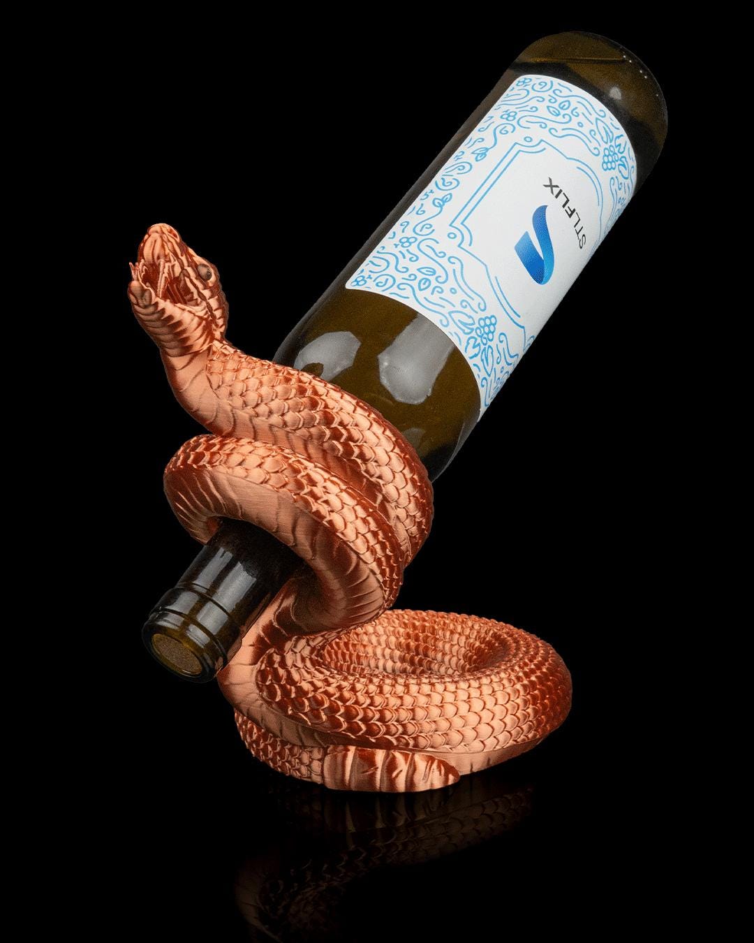 Vino Viper – Modern Snake Shaped Wine Holder | Elegant Home Bar Decor