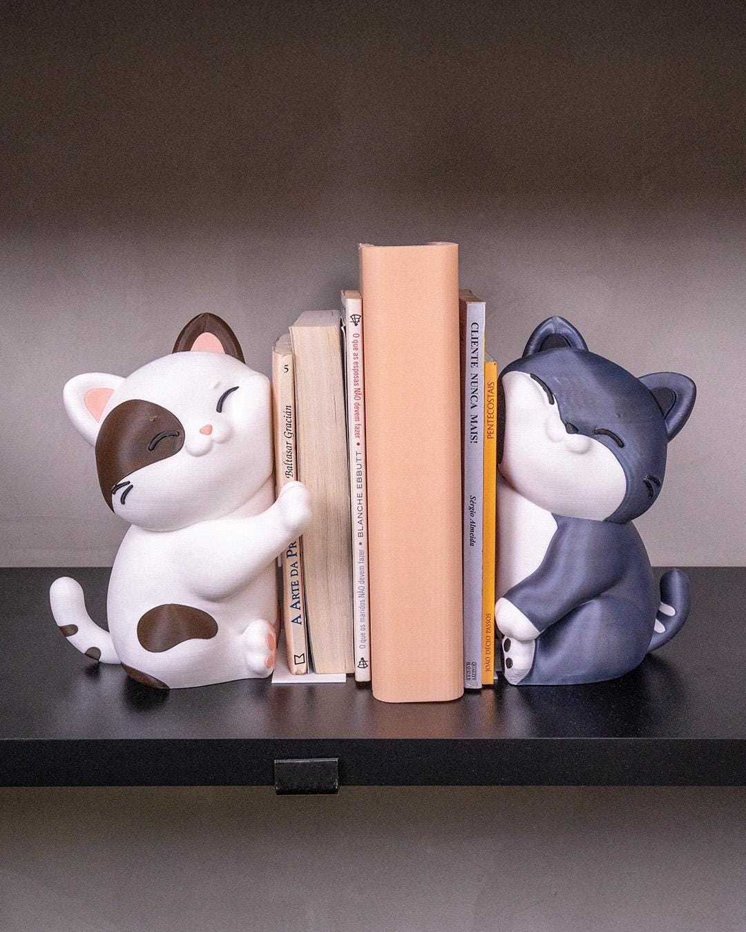 Cat Lovers Bookend – Cozy 3D Printed Cats Home Decor Gift