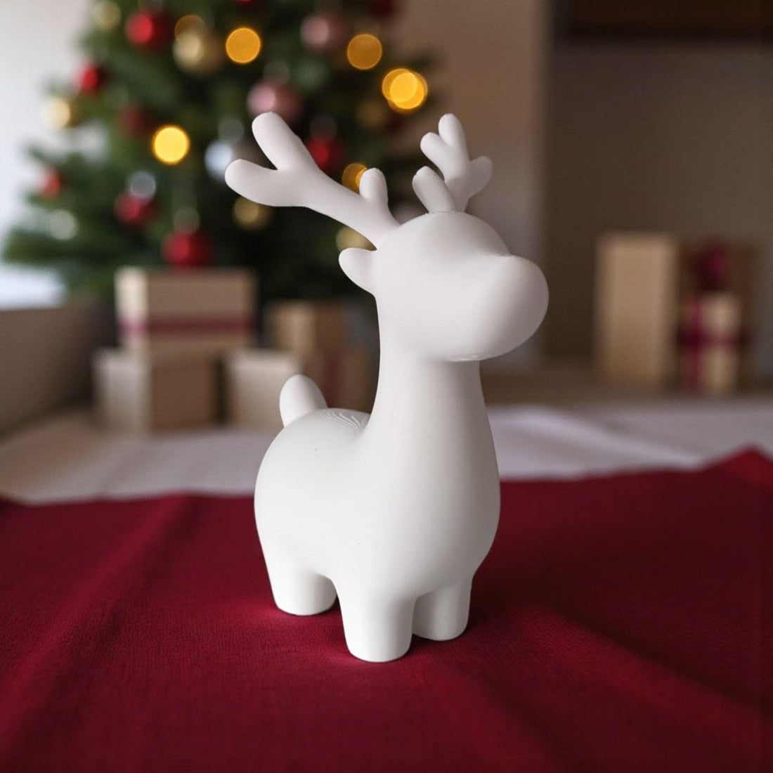 Minimalist Reindeer Sculpture Modern Christmas Table Decor