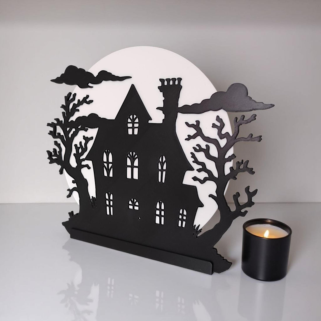 Halloween Haunted House LED Tealight Window Decor