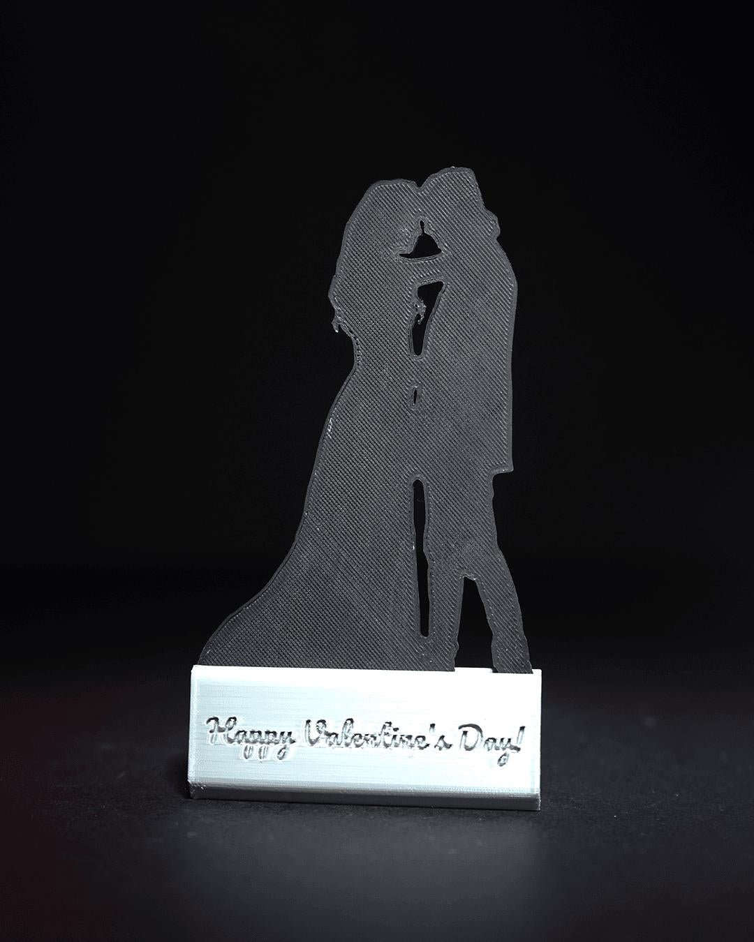 Silhouette Display Personalized Photo Art Romantic Gift Handmade Eco Friendly PLA