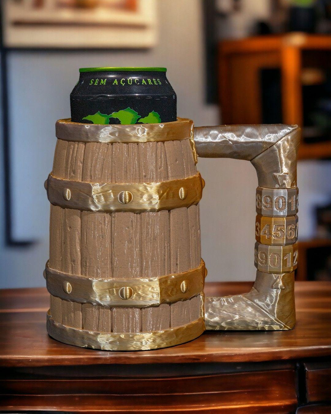 Keg Beer Can Holder with Life Tracker Ecofriendly Multicolor