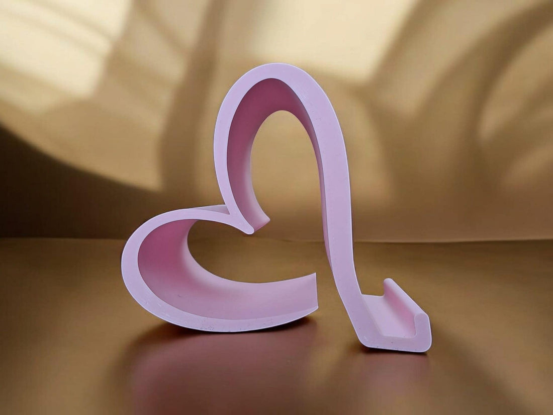 Valentine Smartphone Holder • Cute Heart Phone Stand • Handmade Eco Friendly Desk and Nightstand Holder