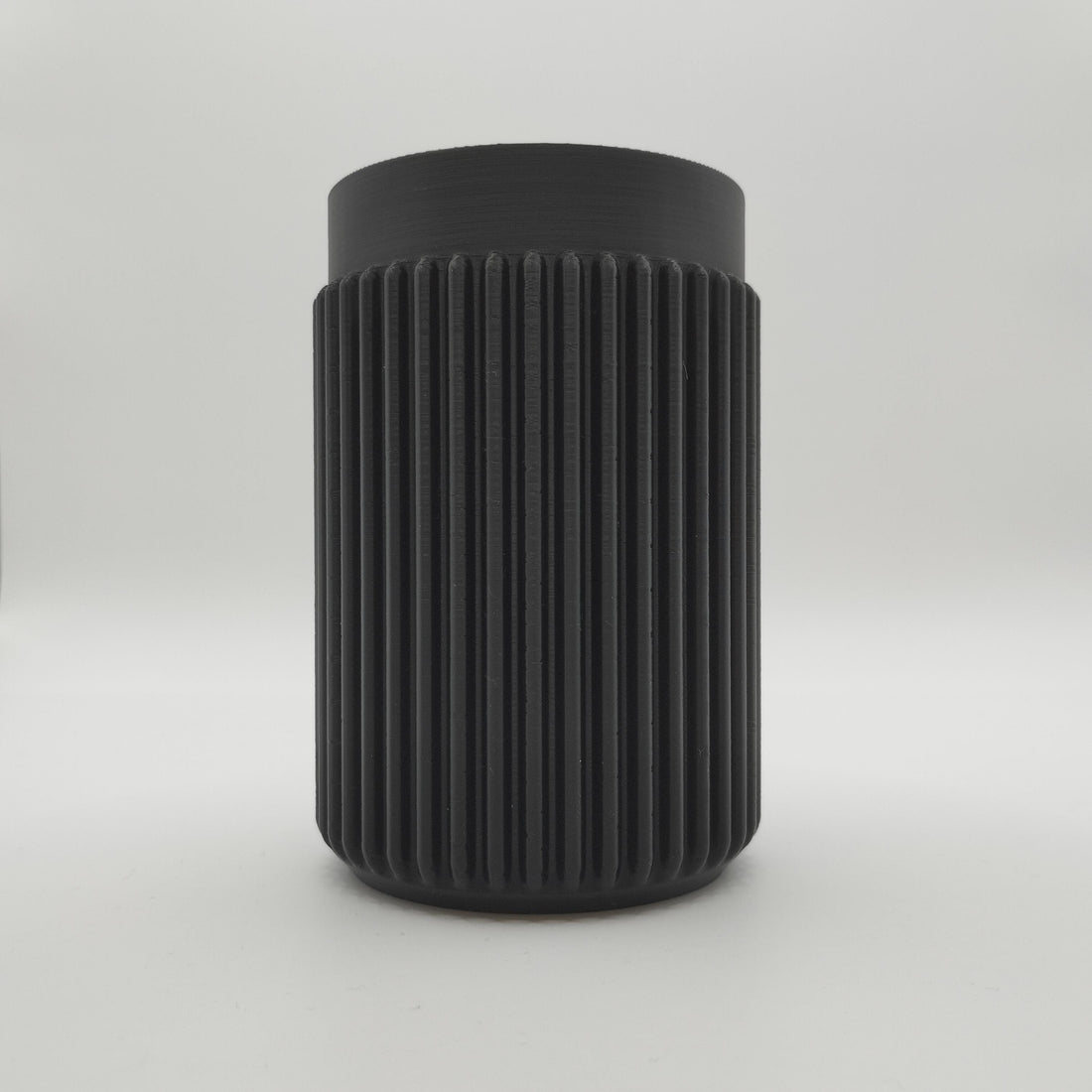 Modern Ribbed Pencil Holder • Stylish Desk Organizer Cup • Handmade Eco Friendly Office Decor