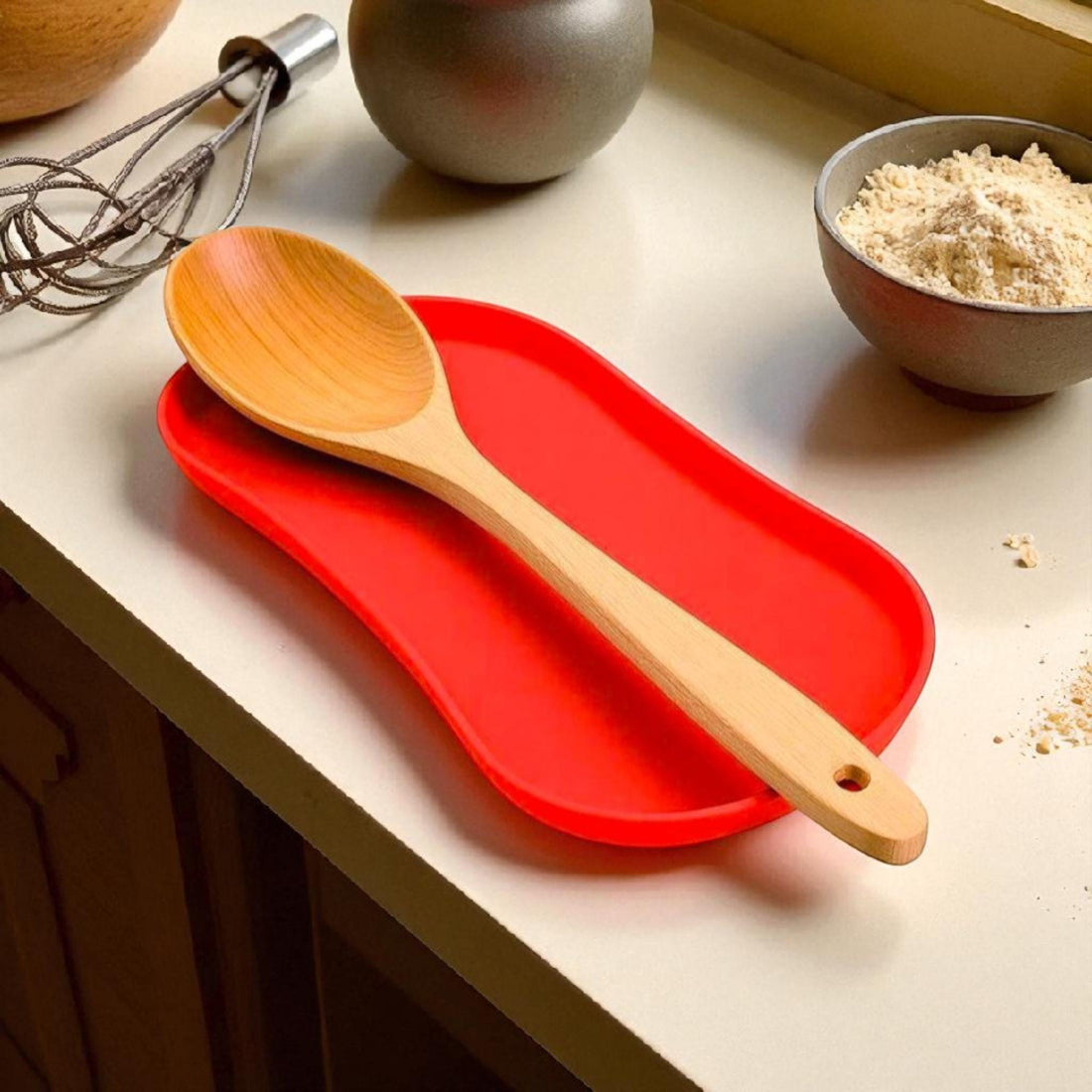 Minimalist Kitchen Utensil Tray | Spoon and Spatula Rest | Countertop Organizer for Cooking Tools