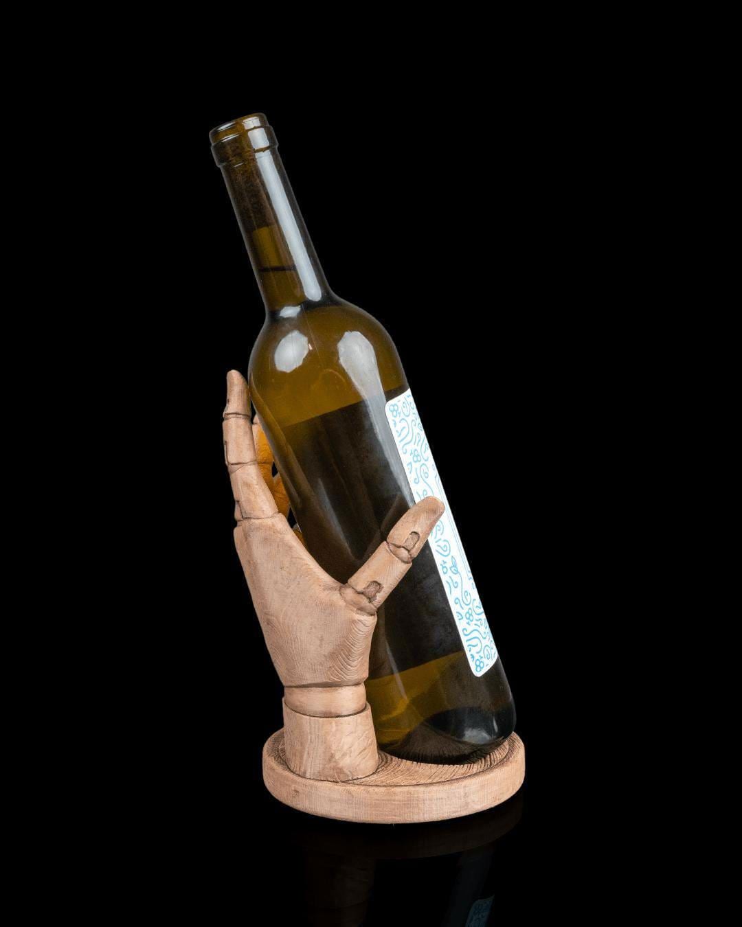 Hand Painted Wine Holder | Hand-Shaped Bottle Stand