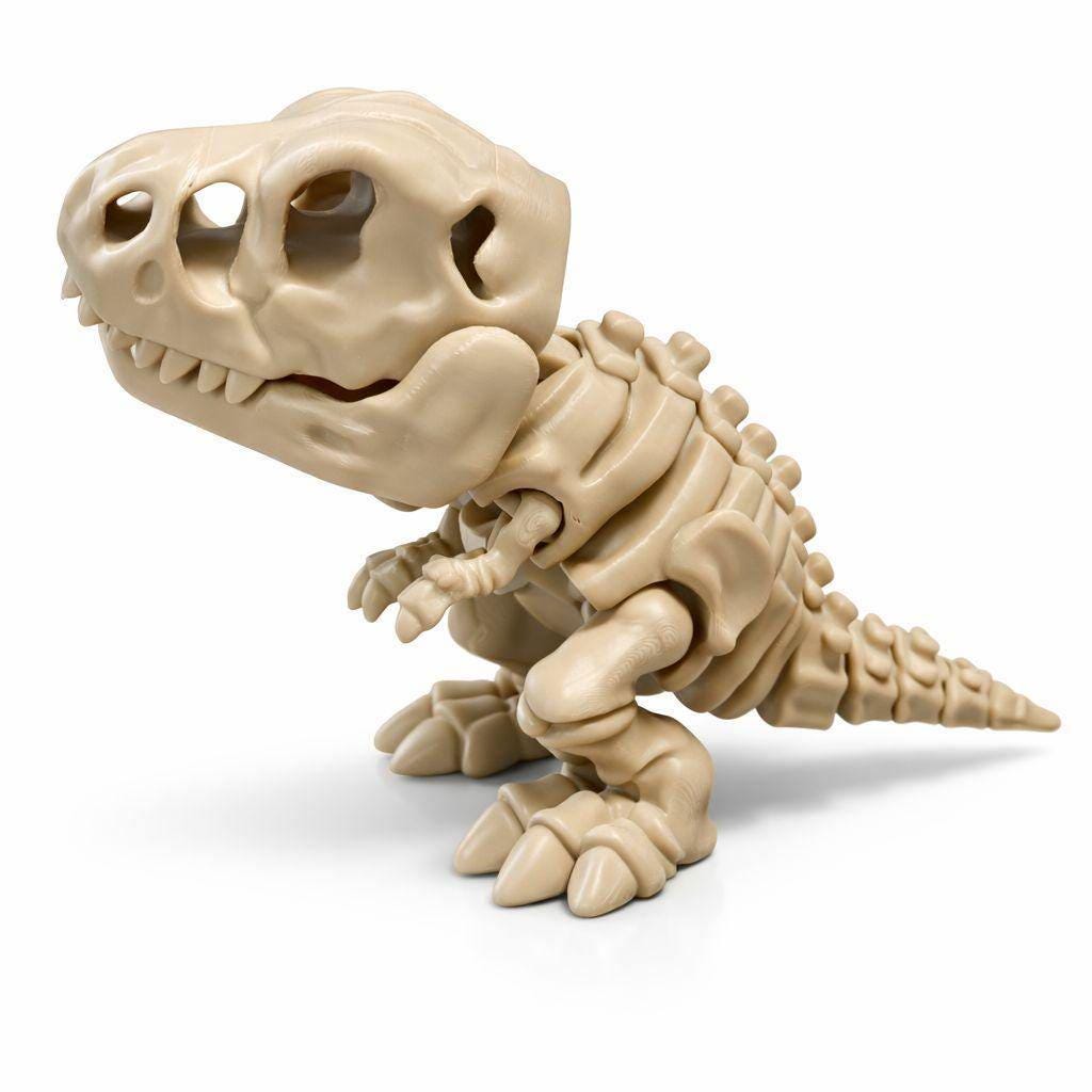 Articulated T-Rex Skeleton Model, 12" Fossil Display
