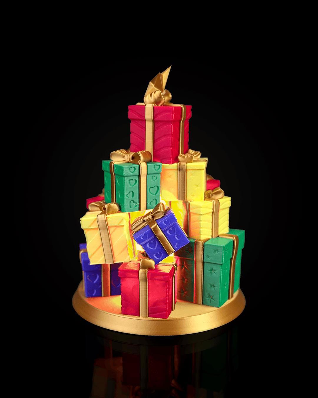 Gift Tree Lamp – Christmas Present Light Decor (Eco-Friendly Holiday Lamp)