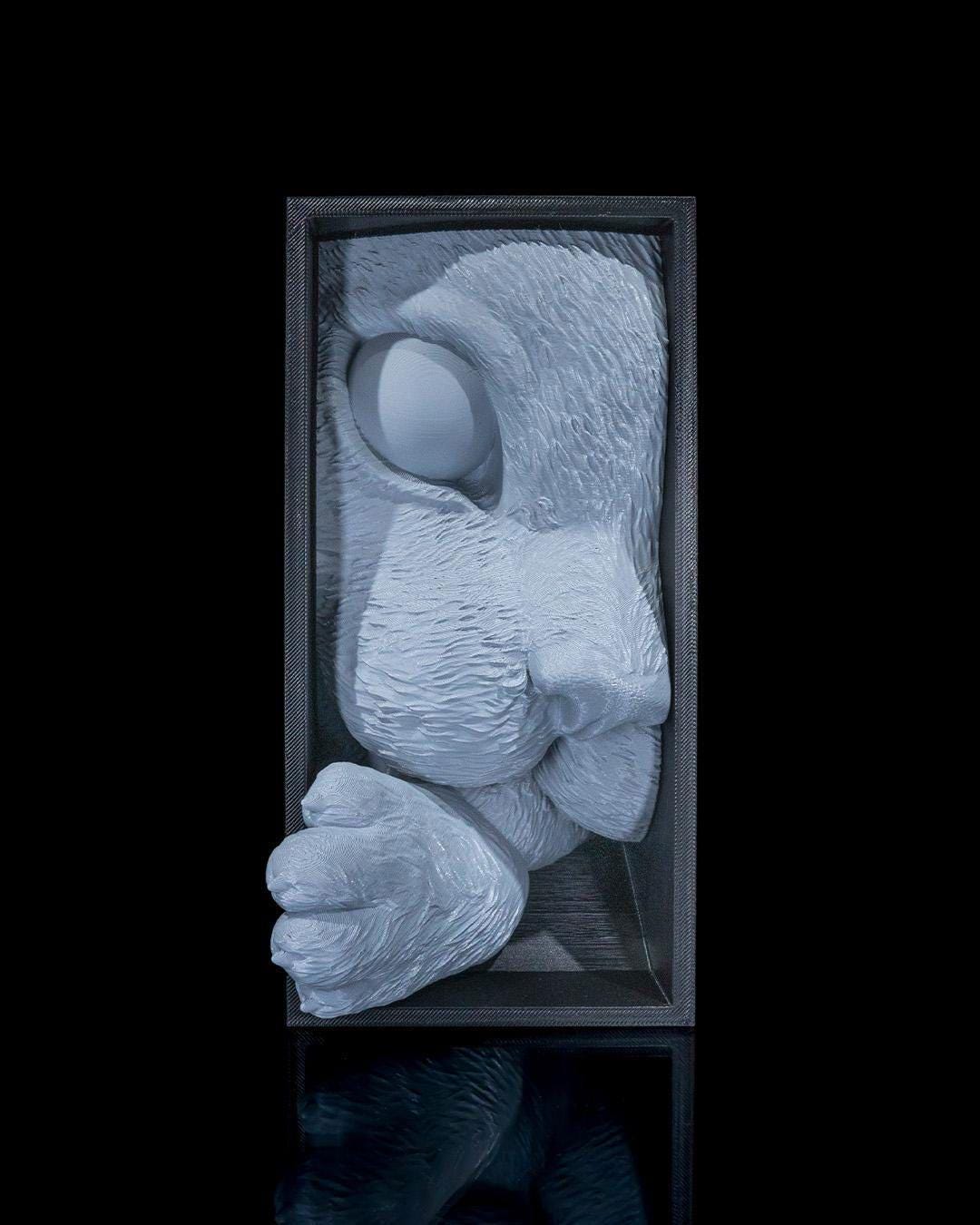 Cat in the Bookshelf Bookend – Cozy Cat Lover 3D Printed Home Decor