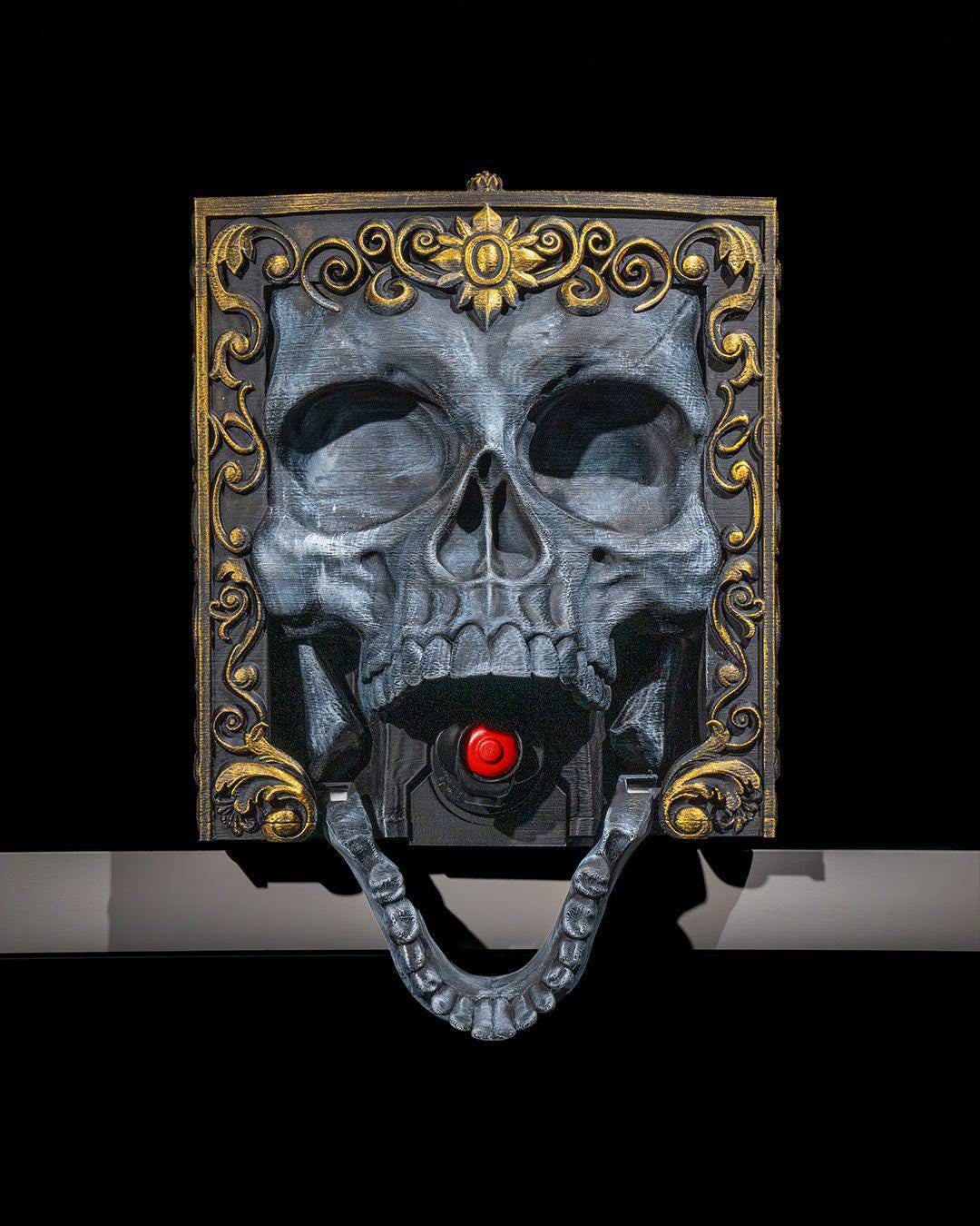 Skull Adornment Sculpture | Decorative Skull Art | 22cm Home Display Piece
