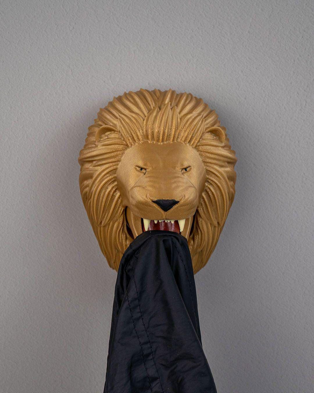 Lion Wall Hook – Jungle King Coat Rack and Key Holder for Home Decor