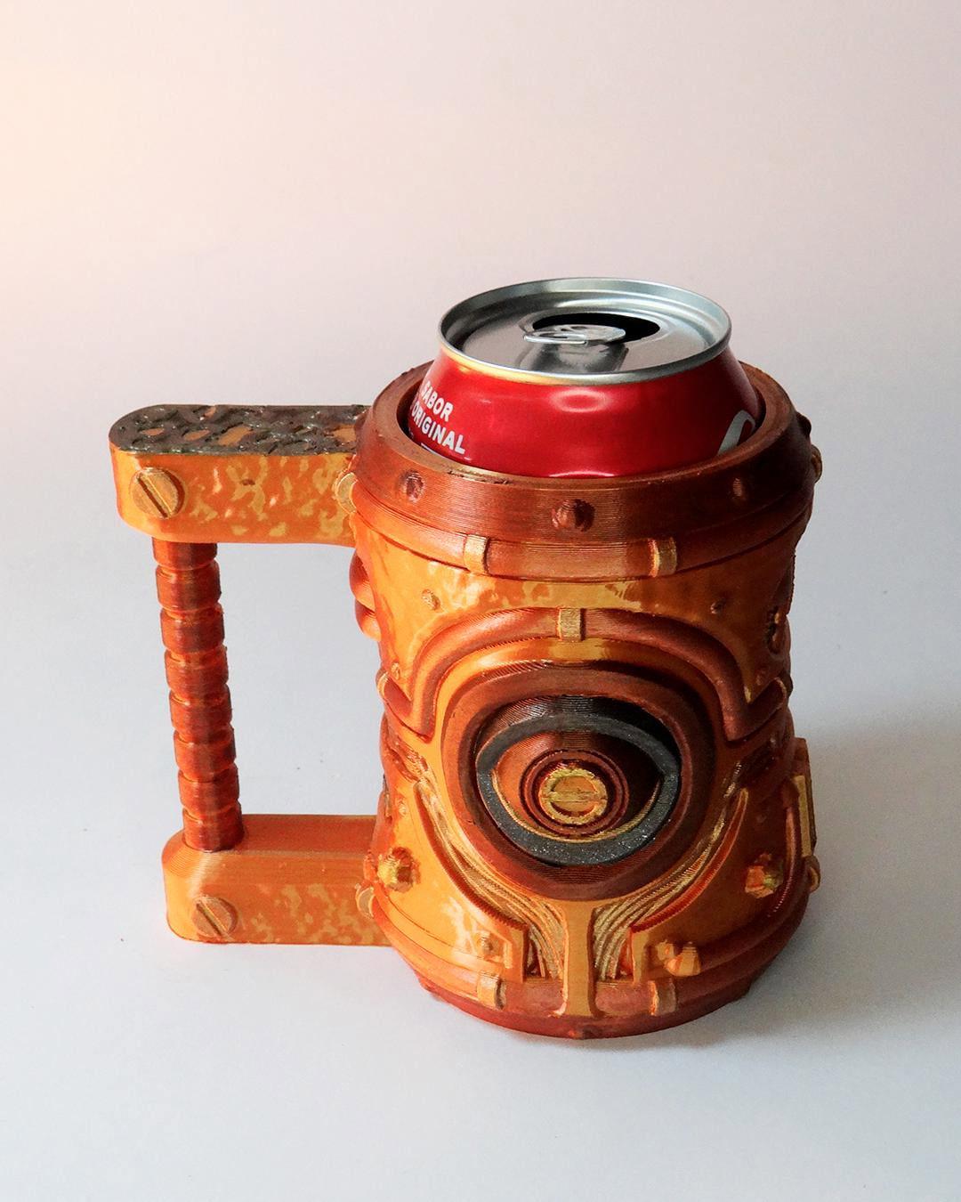 Steampunk Gear Mug – Industrial Can Holder with Vintage Design