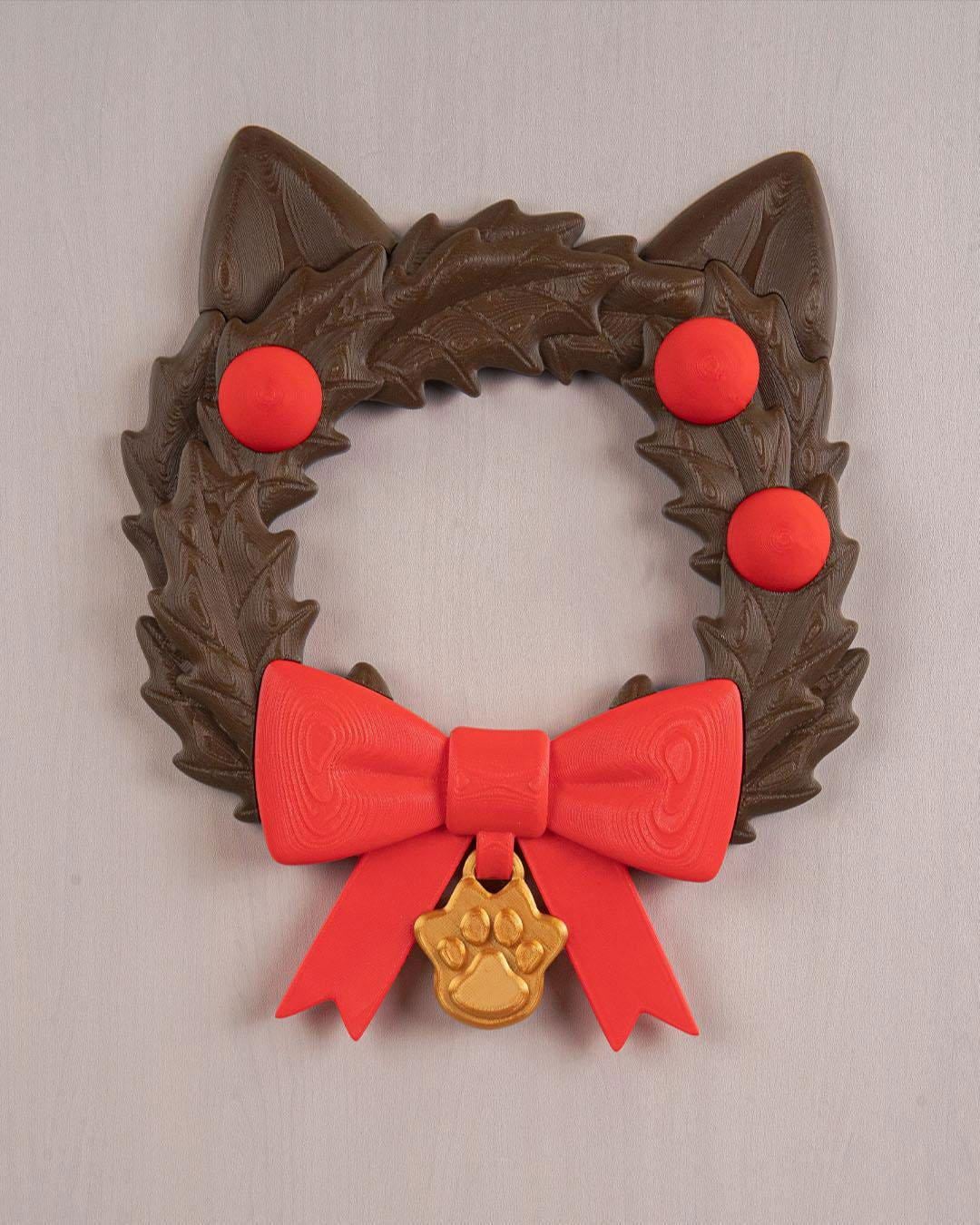 Christmas Cat Couch Guardian – Handmade Holiday Figurine for Cat Lovers