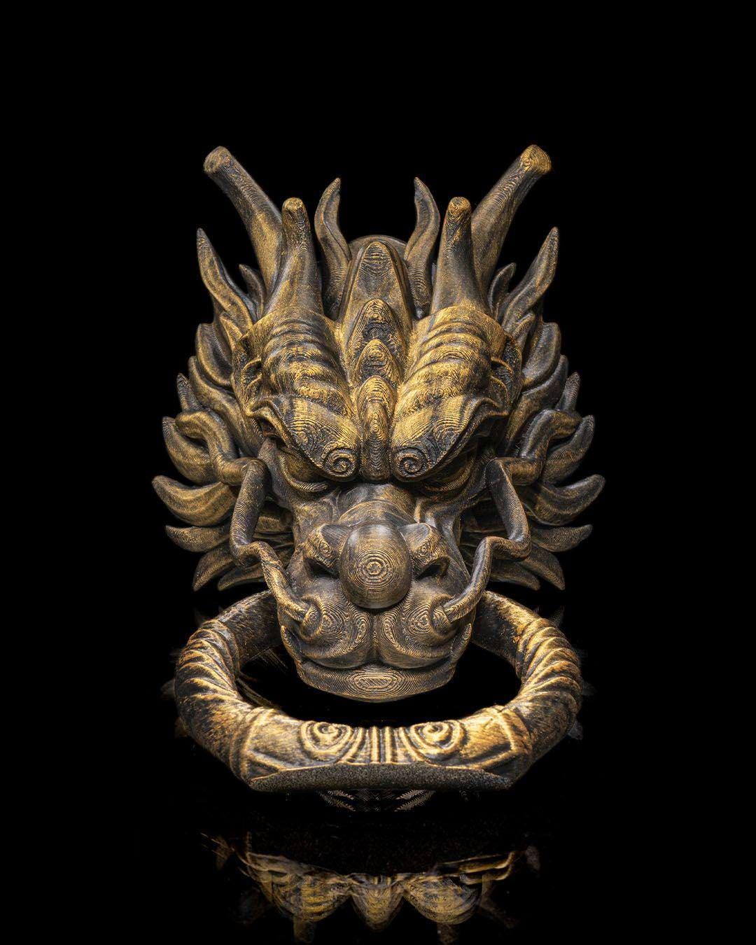 Dragon Door Guardian – Handmade Fantasy Wall and Door Decor
