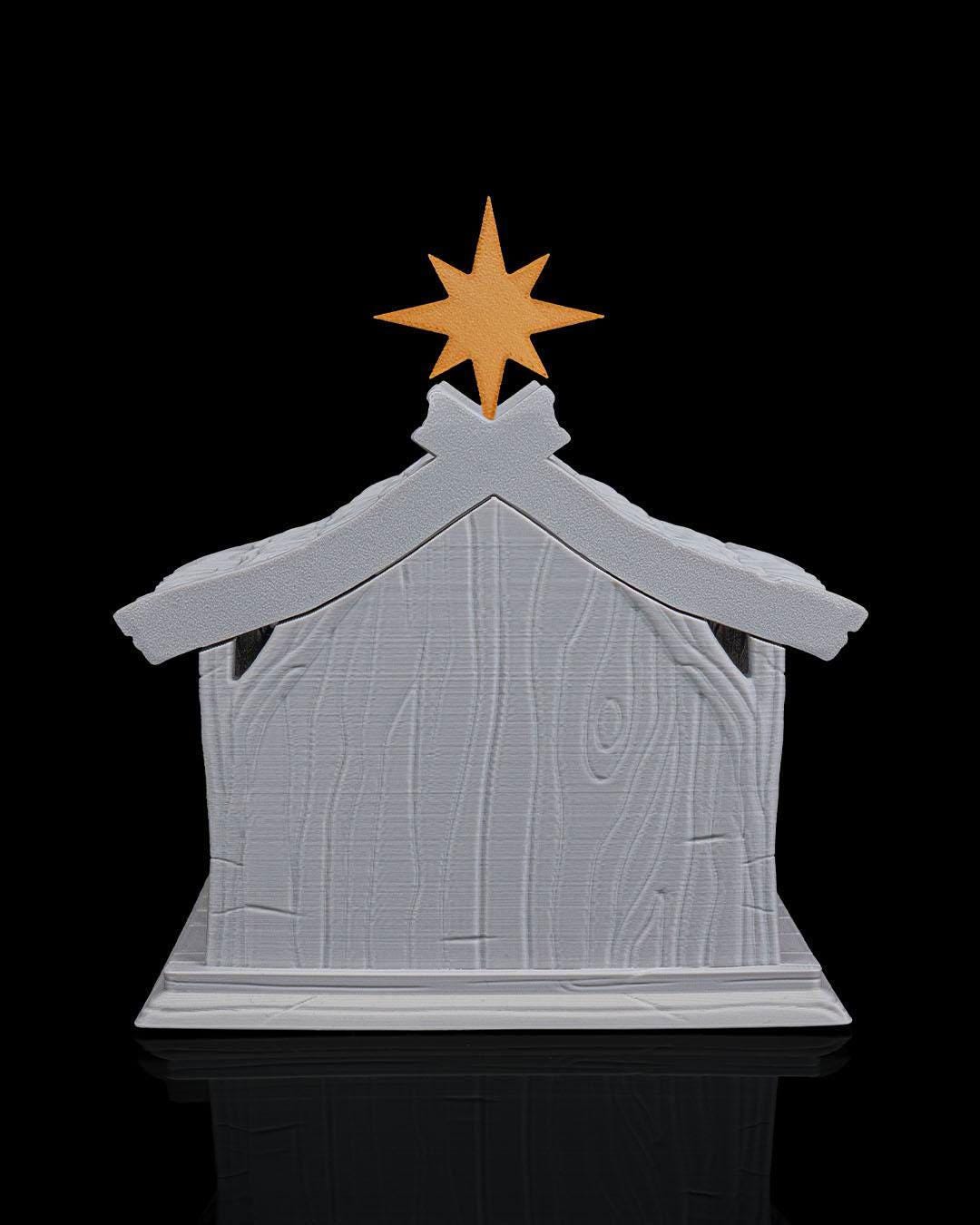 Glowing Nativity Scene – Handmade Christmas LED Candle Decor
