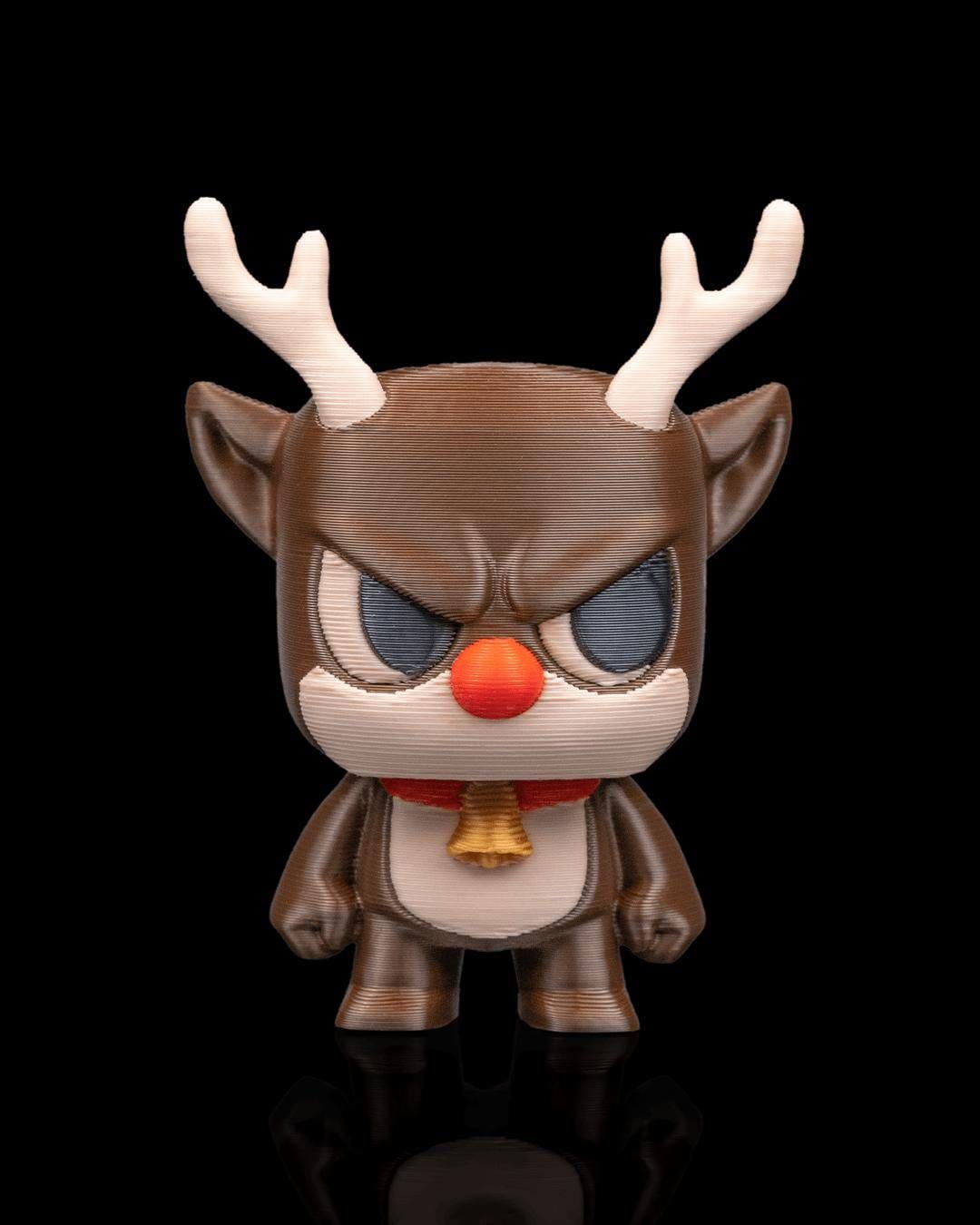 Rantydeer Christmas Keychain – Handmade Funny Reindeer with Gift Container