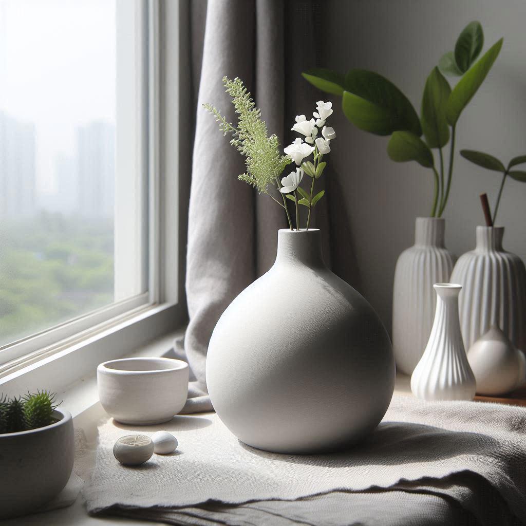 Minimalist Large Decorative Vase Modern Sculptural Home Decor