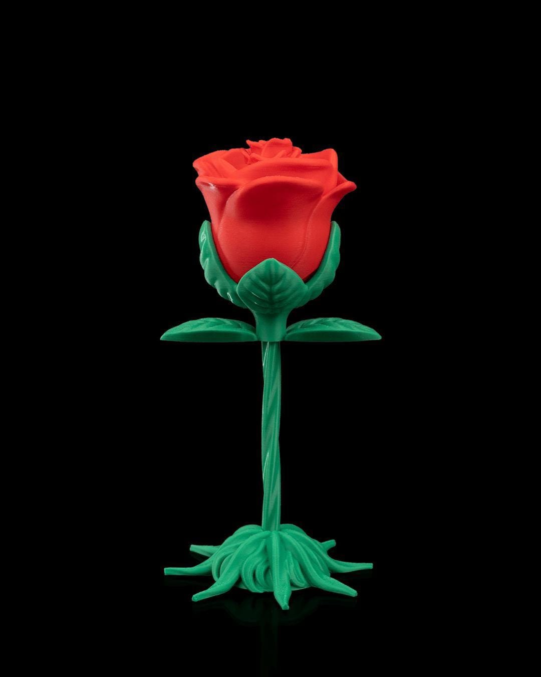 3D Printed Spinning Rose – Romantic PLA Statue, Valentine's Gift