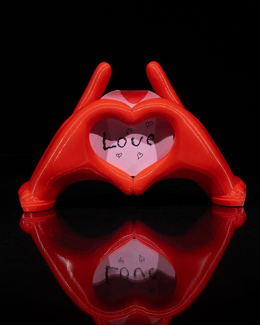Heart Hands Photo & Phone Holder, Handmade PLA Decor