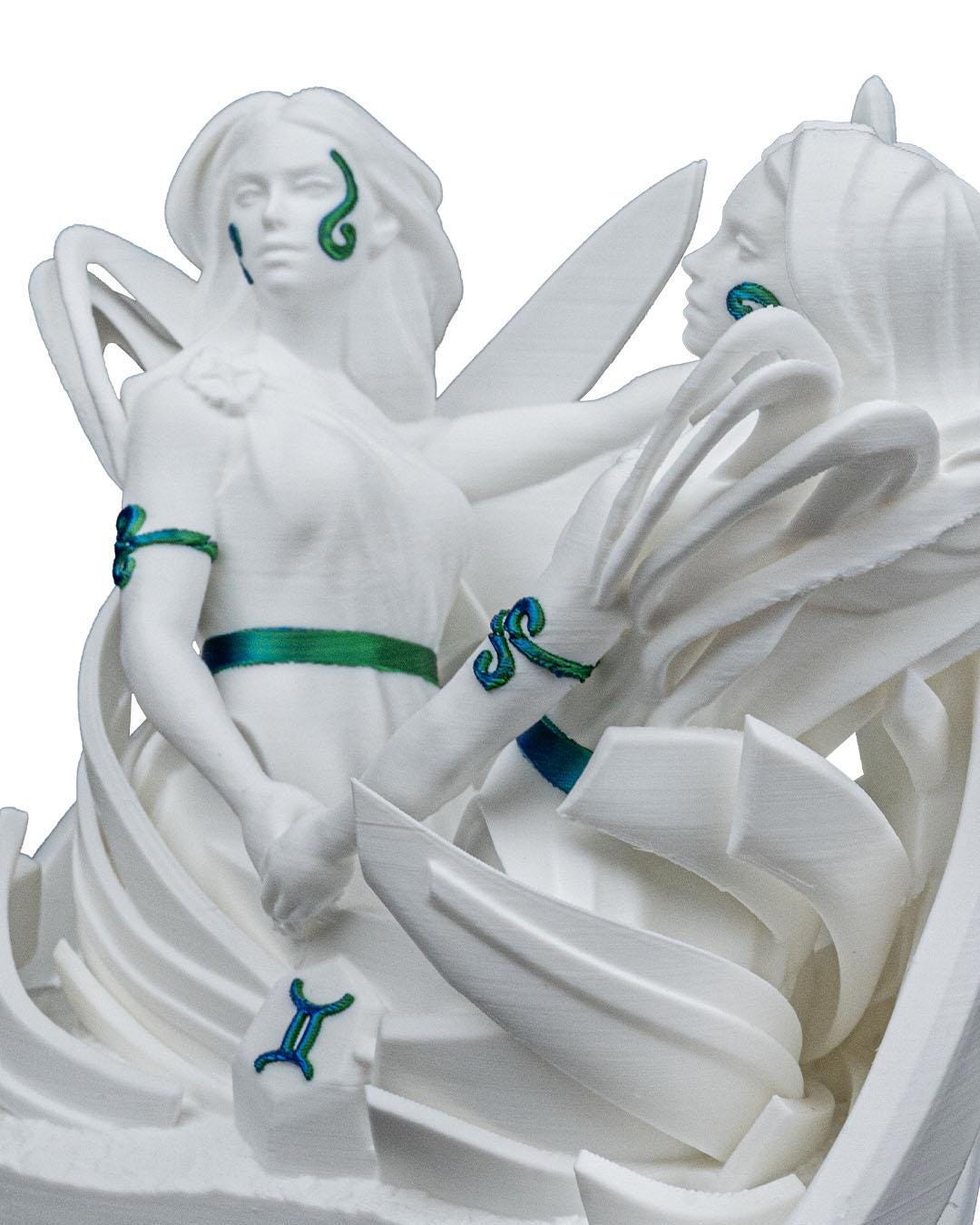 Double Heart Decorative Sculpture – Handmade Romantic Eco Friendly Gift Heart Home Decor