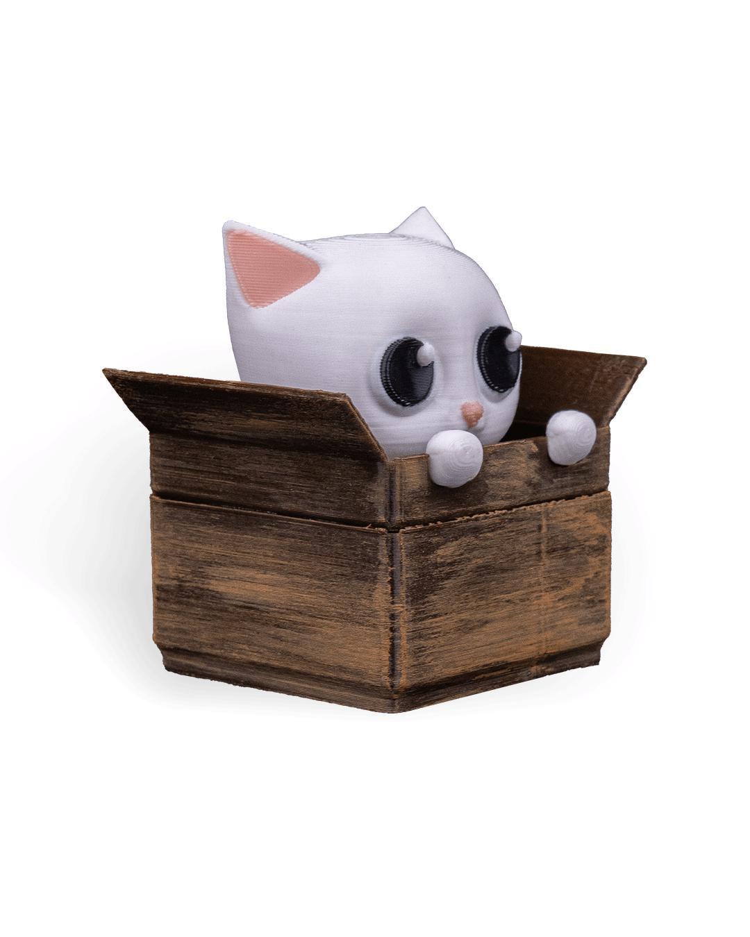 Articulated Fidget Cat Toy: Eco-Friendly PLA Desk Pet
