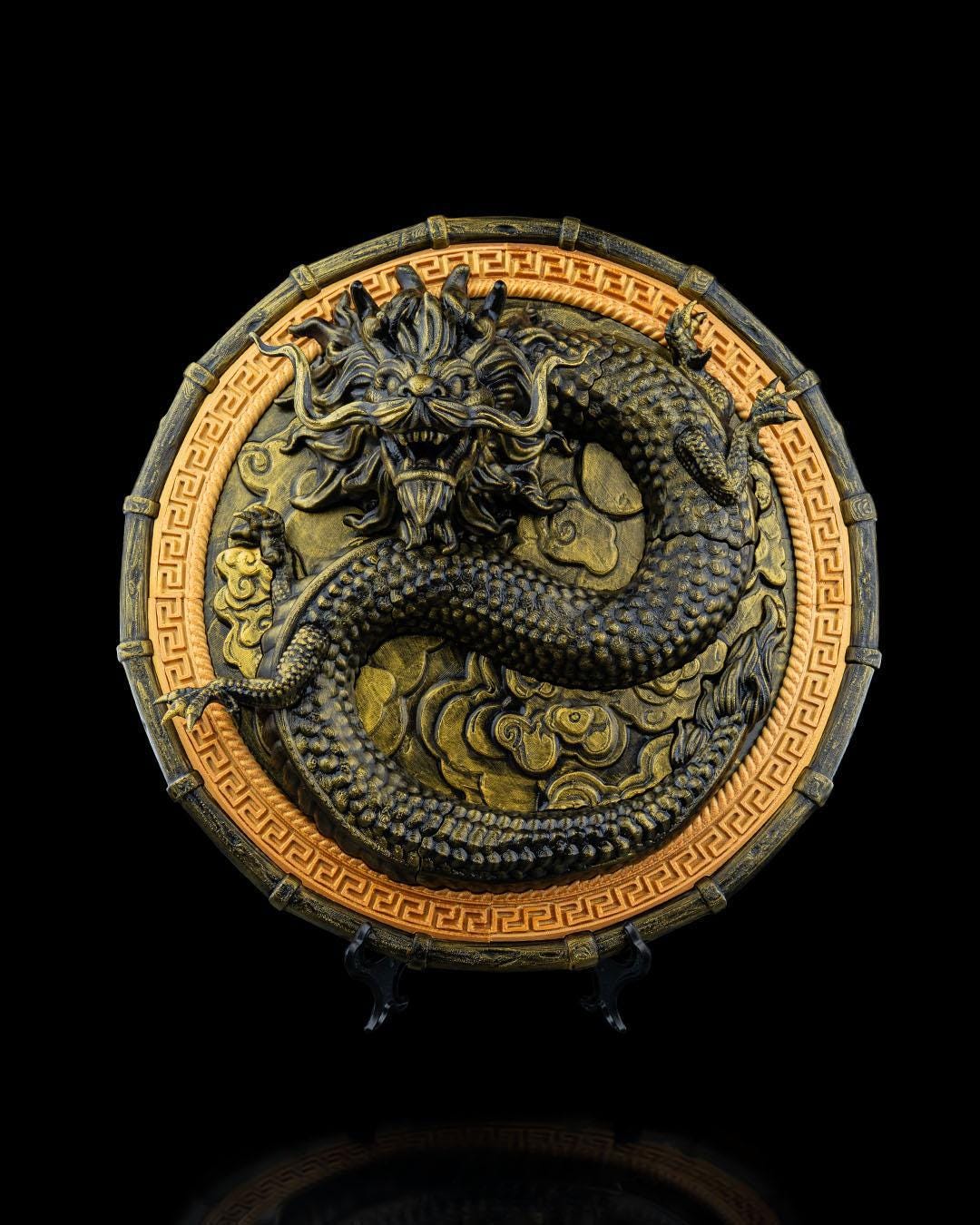 Large Dragon Wall Art: Fantasy PLA Decor, Made to Order