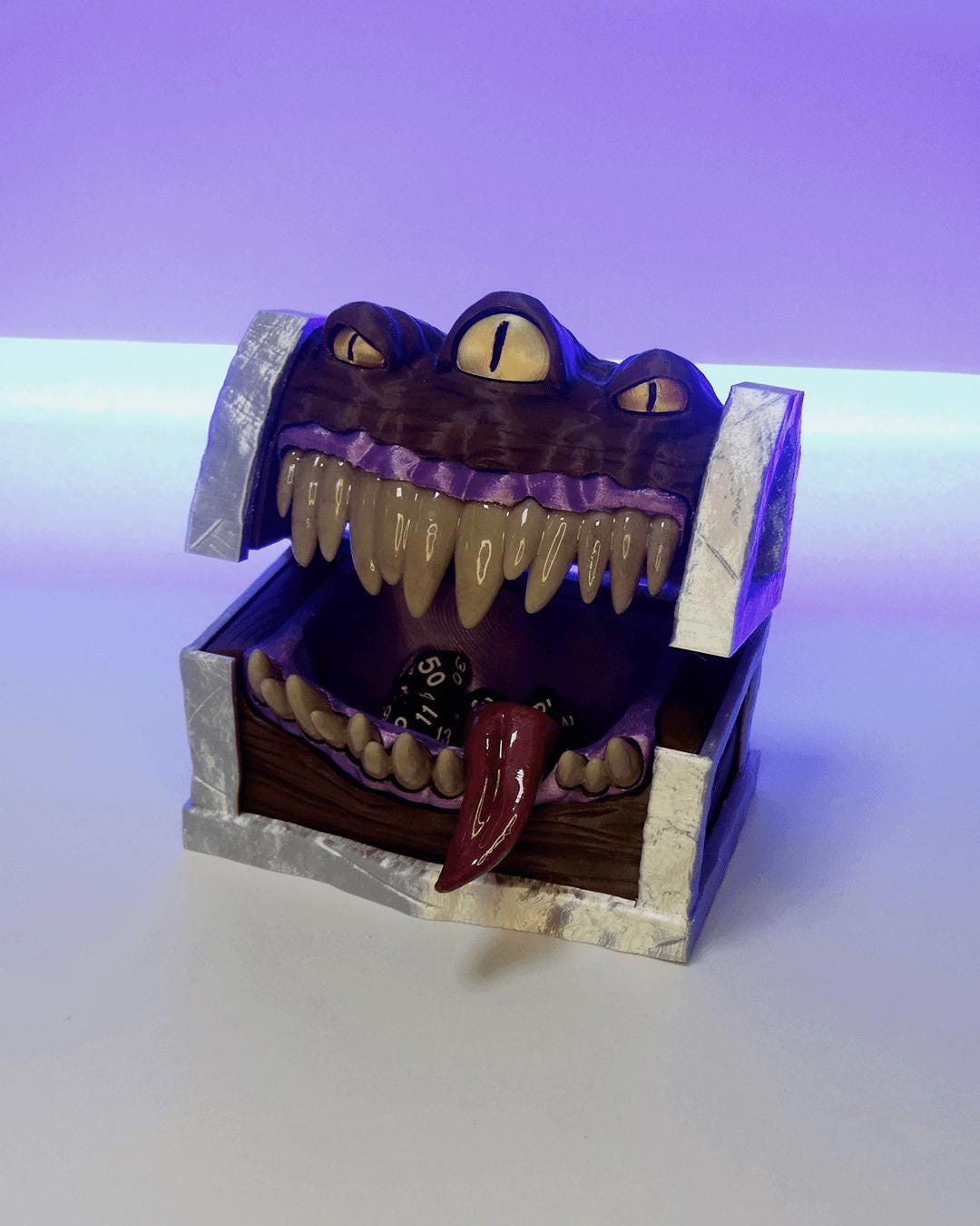 Mimic Box: Handmade Fantasy Desk Storage, Gamer Decor