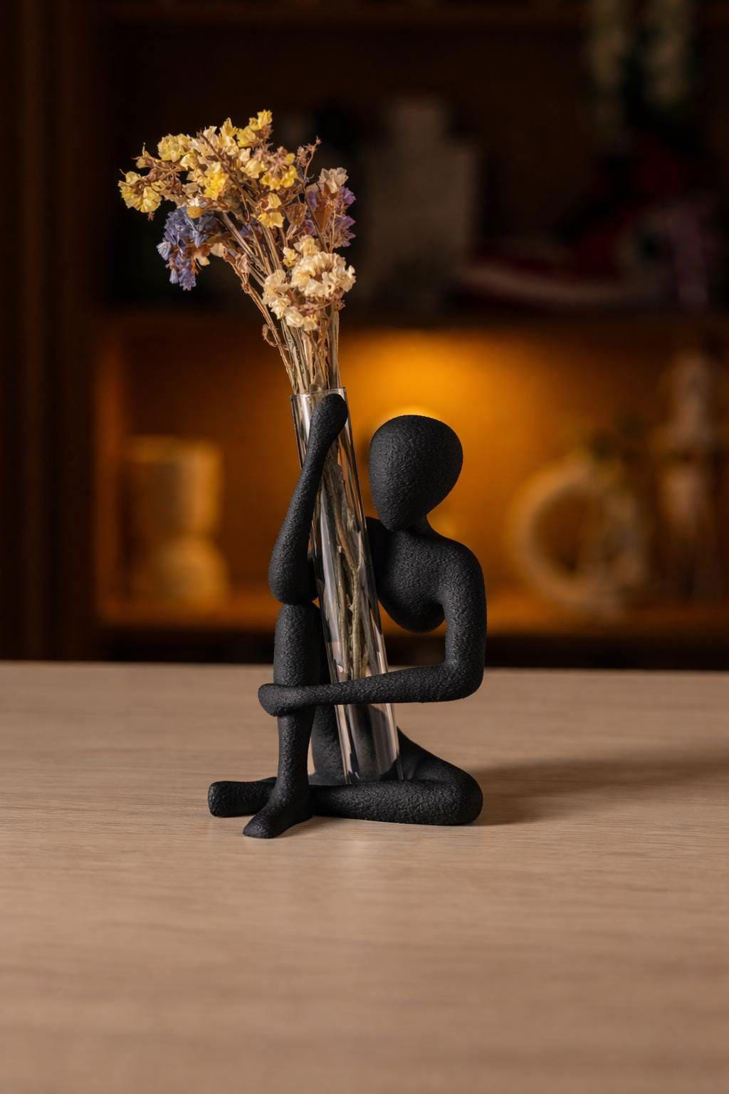 3D Printed Sculpture Vase – Modern Abstract Figure, Minimalist Home Decor