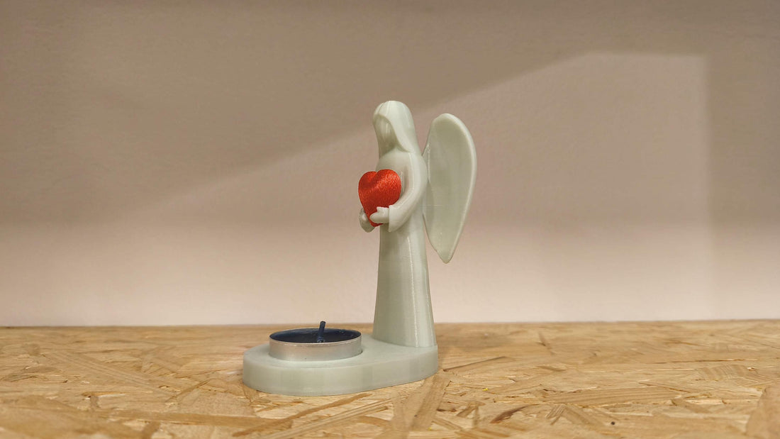 Angel Candle Holder – Spiritual Home Decor, Peaceful Religious Gift