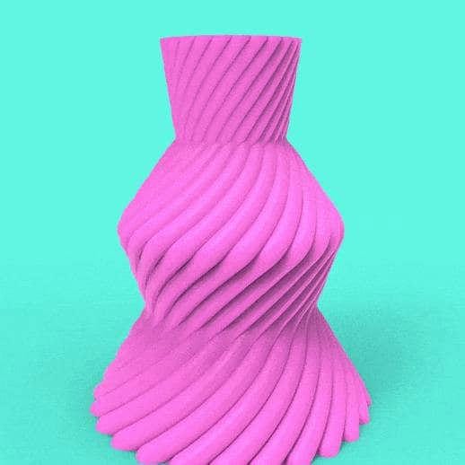 Confetti Spiral Vase 3D Printed Sculptural Vase Modern Home Decor Parametric Design