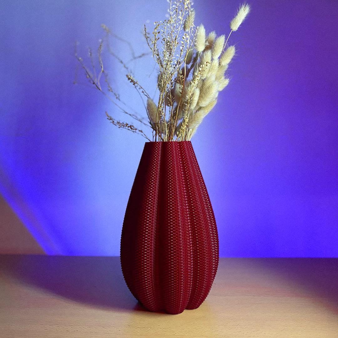 RippleMesh Vase | Modern 3D Printed Sculptural Decor