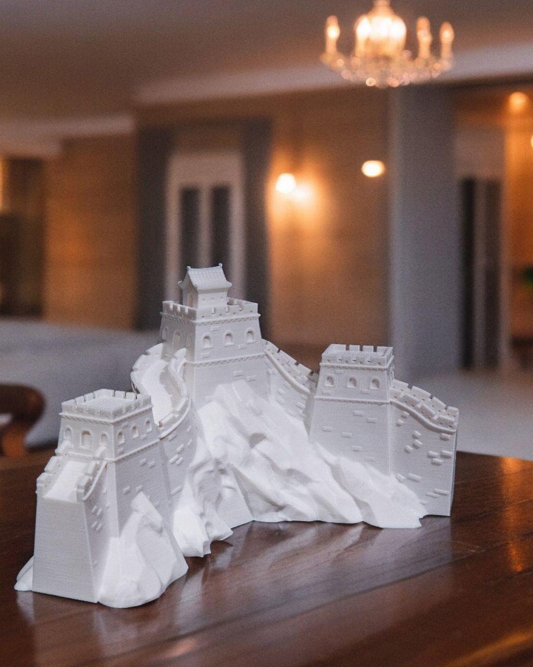 3D Printed Wall of China Miniature: Eco PLA Model