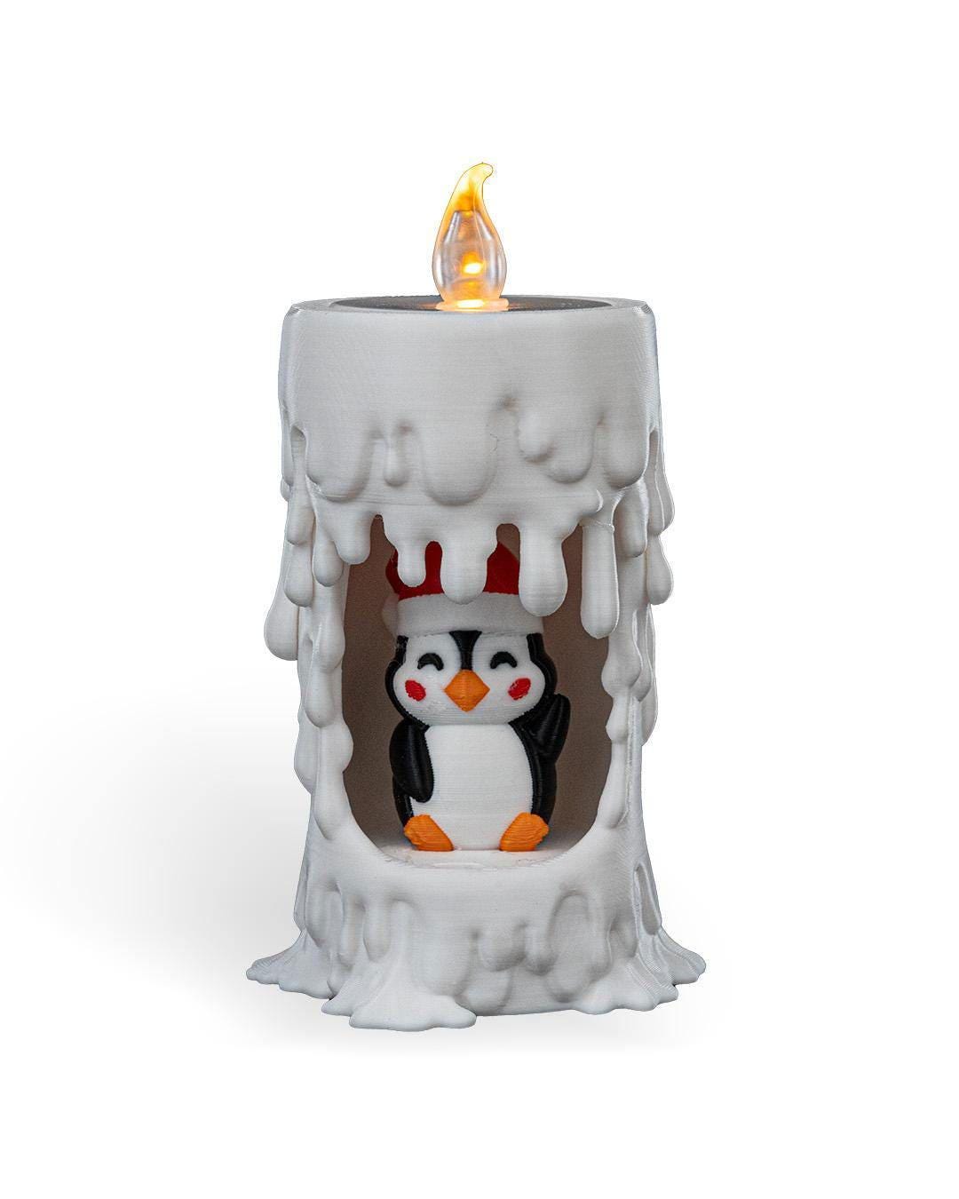 Penguin Candle Light – Festive Flameless Candle Holder