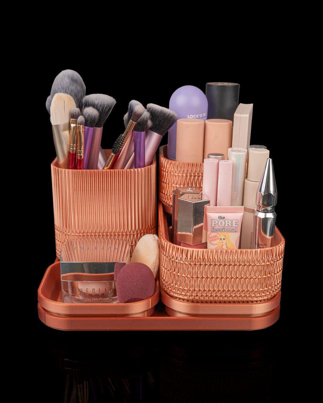 Chisel Chic Organizer Set – Elegant Storage for Makeup & Jewelry