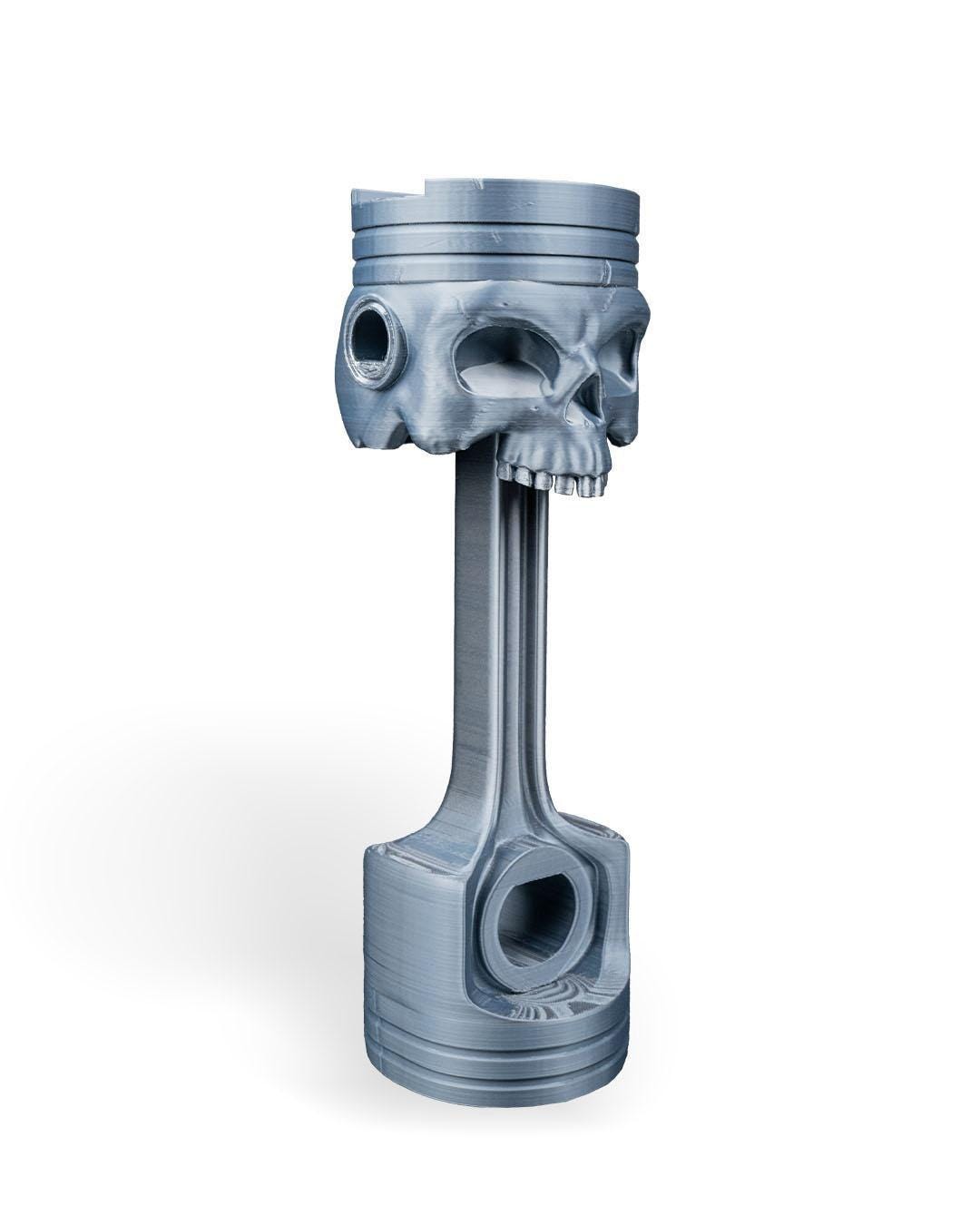Skull Piston Headphone Stand – Motorcycle Style Holder