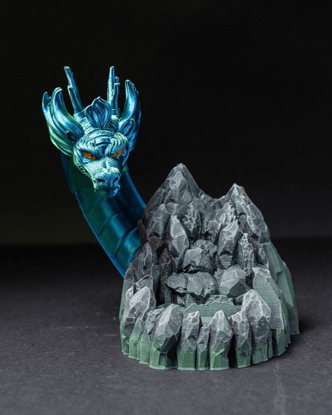 Blaze the Dragon Phone Guardian – 3D Printed Fantasy Phone Stand | Handmade Desk Decor