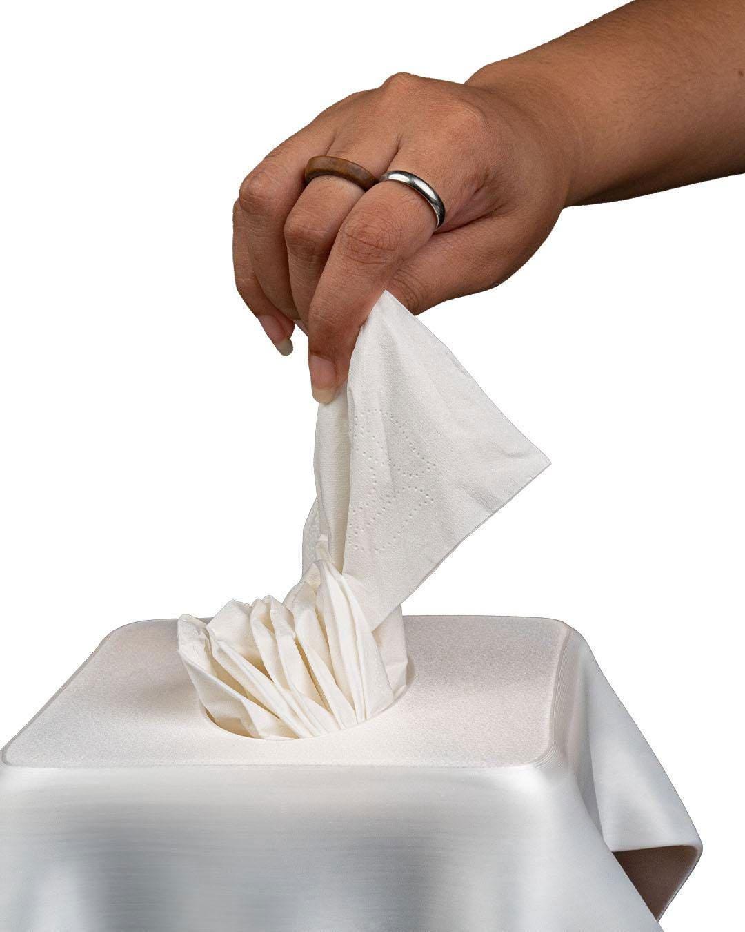 Modern Sculptural Tissue Box Cover – 3D Printed Contemporary Home Decor by Simiu3D