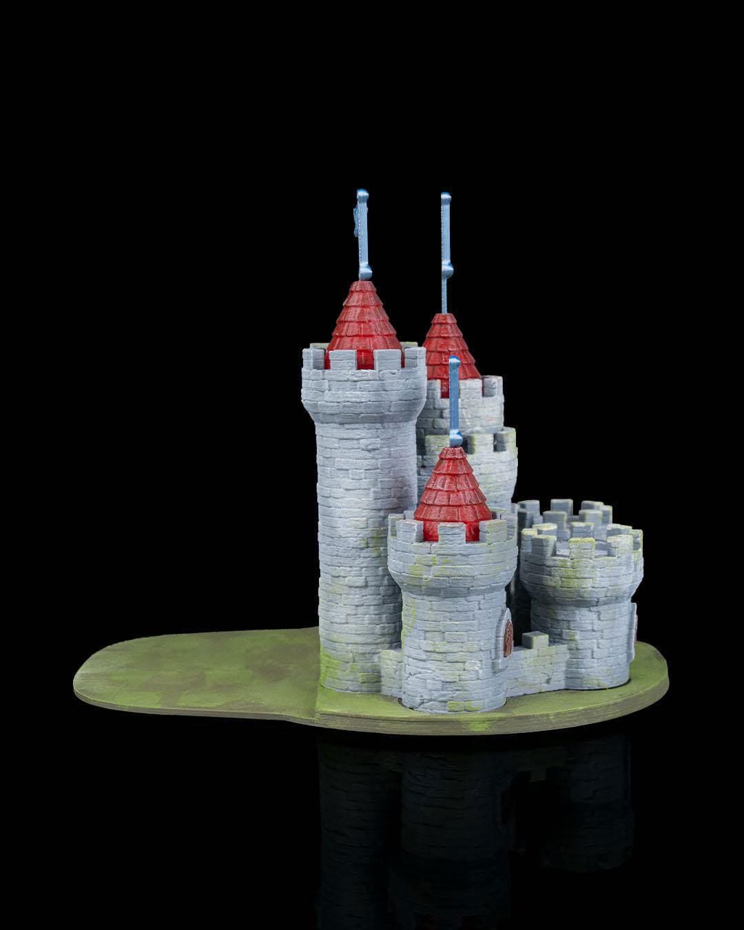Castle Fortress Bookends – Hand-Painted Medieval Fantasy Decor