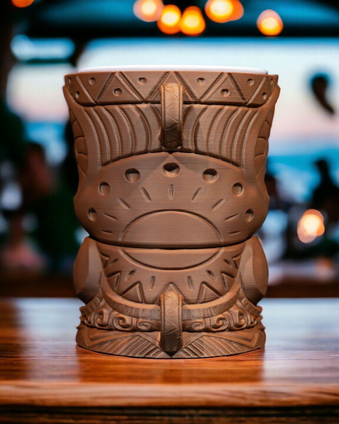 Tiki-Inspired Cup Holders – Tropical Drink Stands for Outdoor Bars and Home Decor