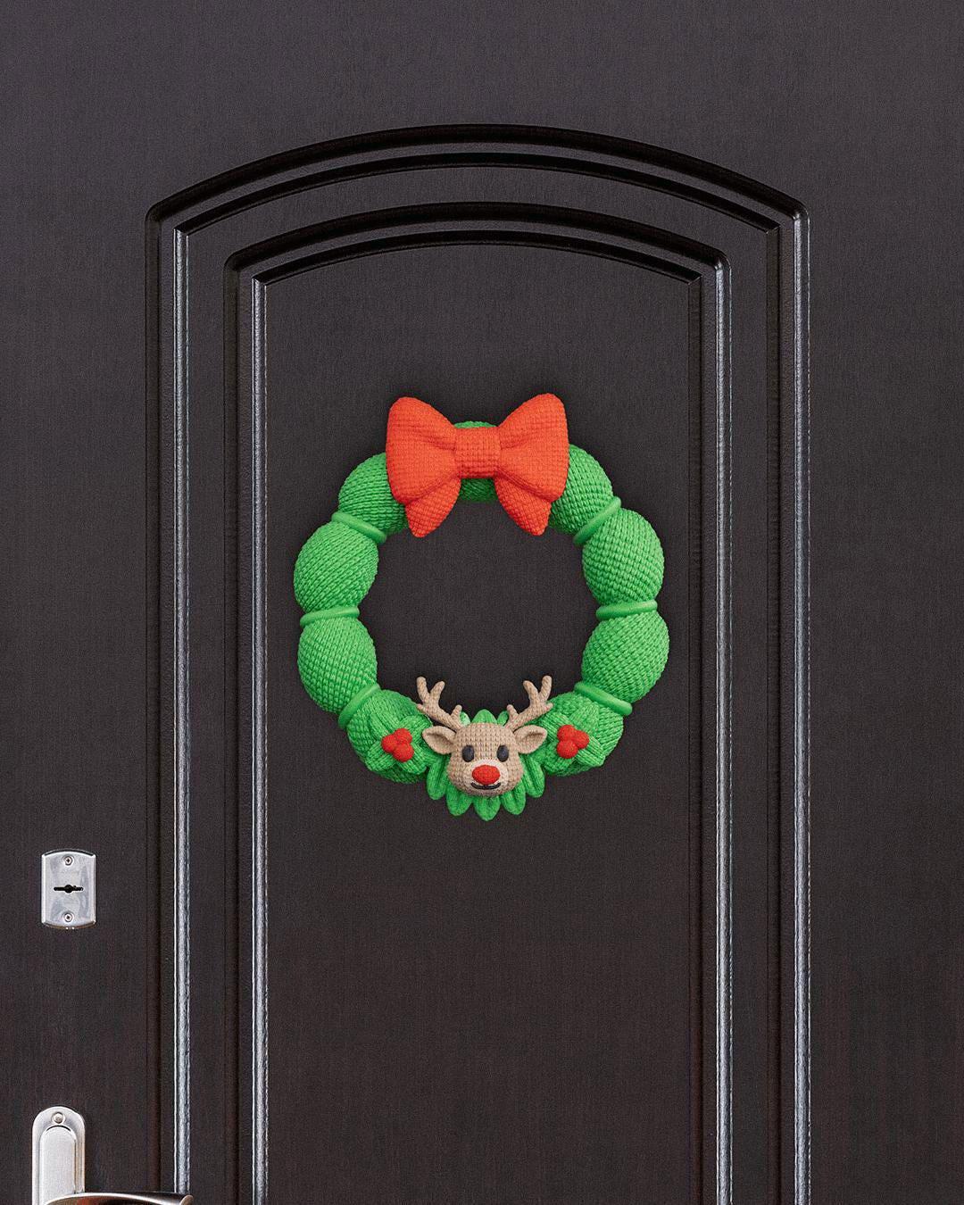 Handmade Holiday Reindeer Door Hanger – Festive Christmas Wall Décor