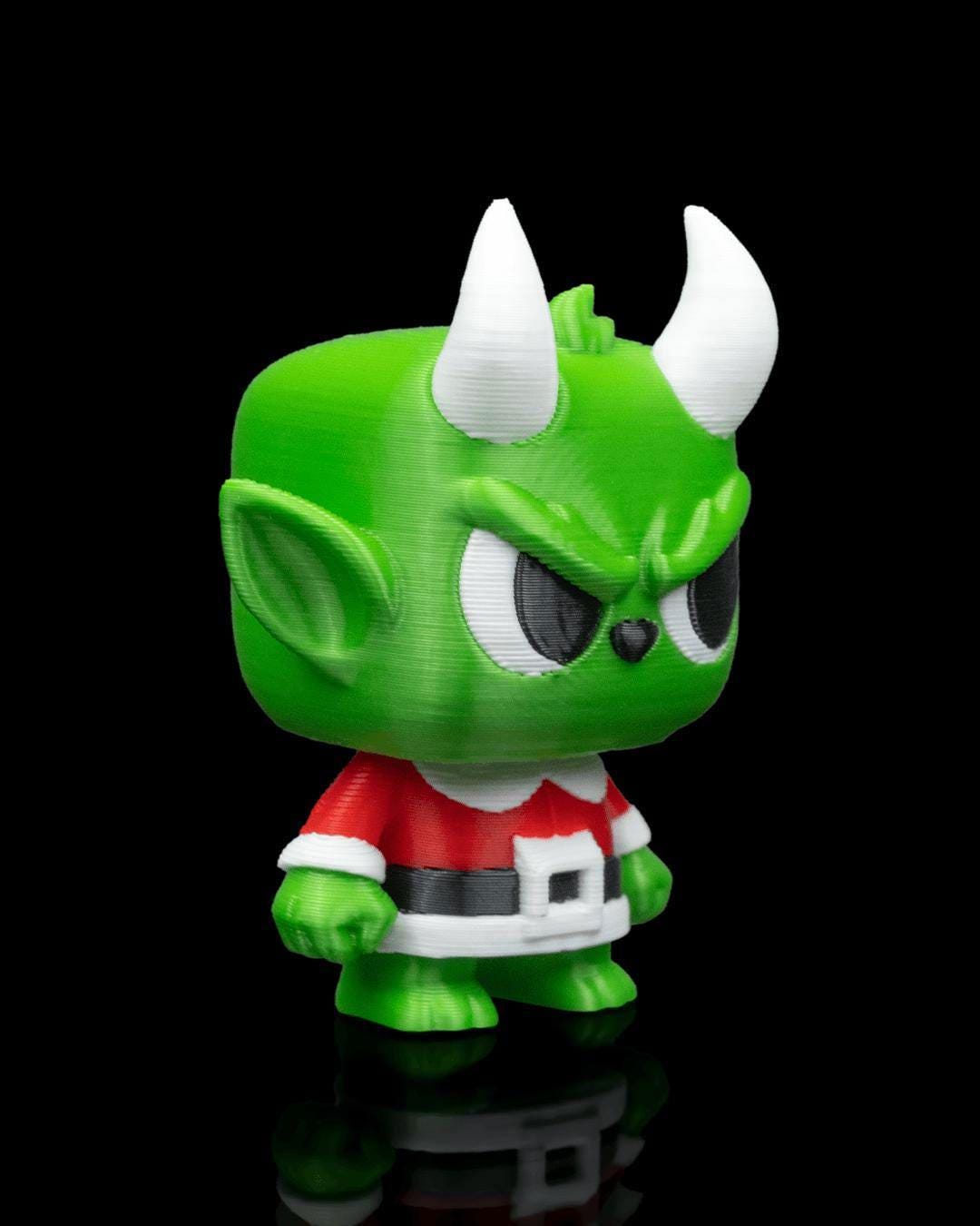 Granty Christmas Keychain – Handmade Grumpy Holiday Character with Gift Container