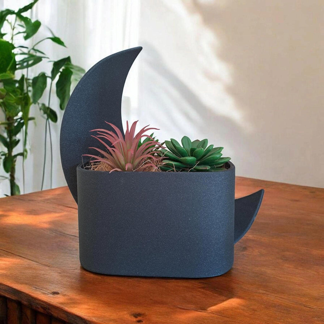 Crescent Moon Planter and Vase Set Modern Decorative Home Decor