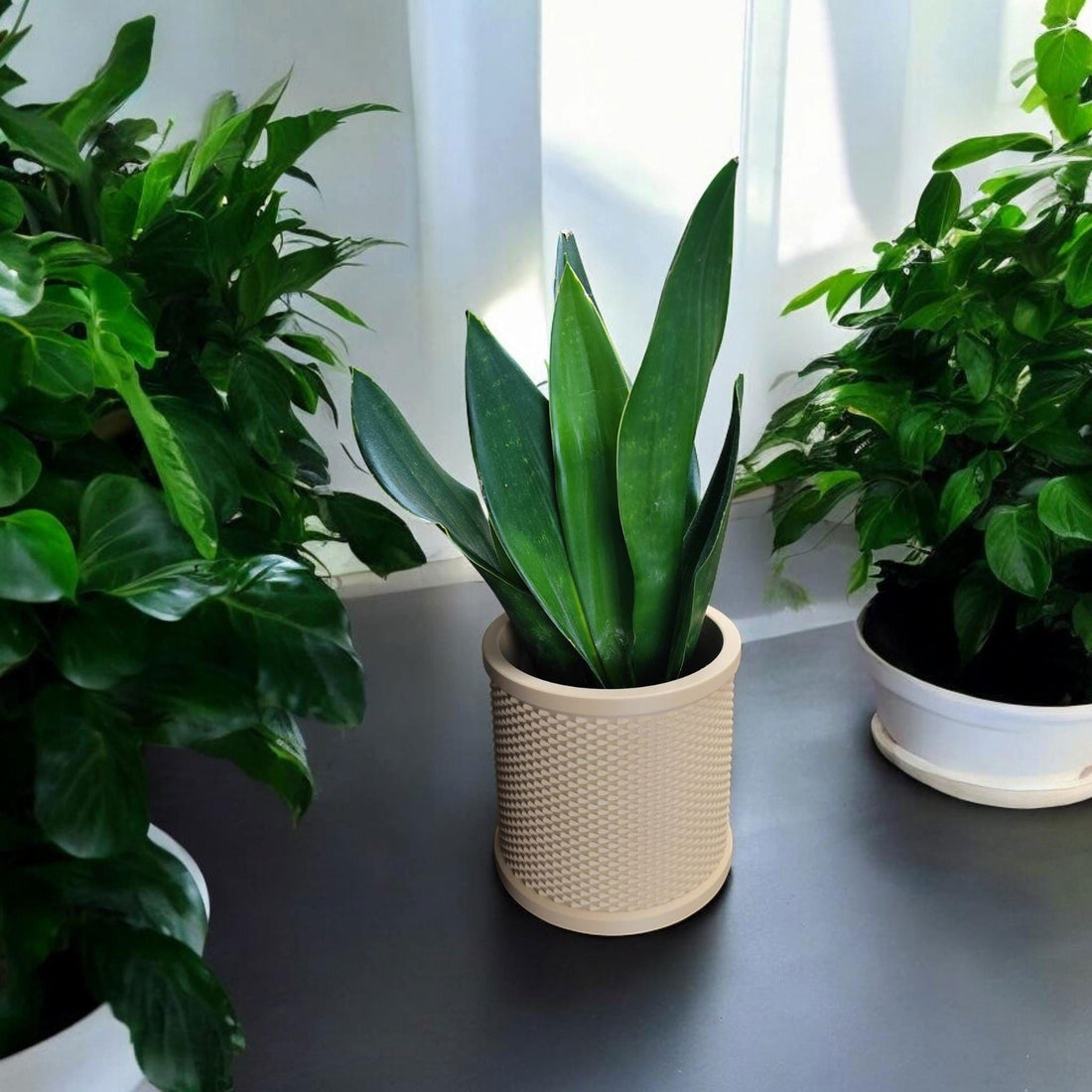 Rattan Retro Bloom Textured Planter Mediterranean Warm Home Decor