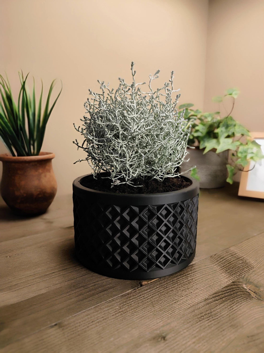 Modern Slanted Square Planter Geometric Decorative Plant Pot