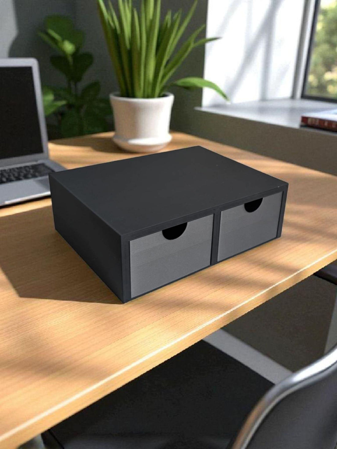Handmade Monitor Riser with Drawers Eco Friendly Desk Organizer