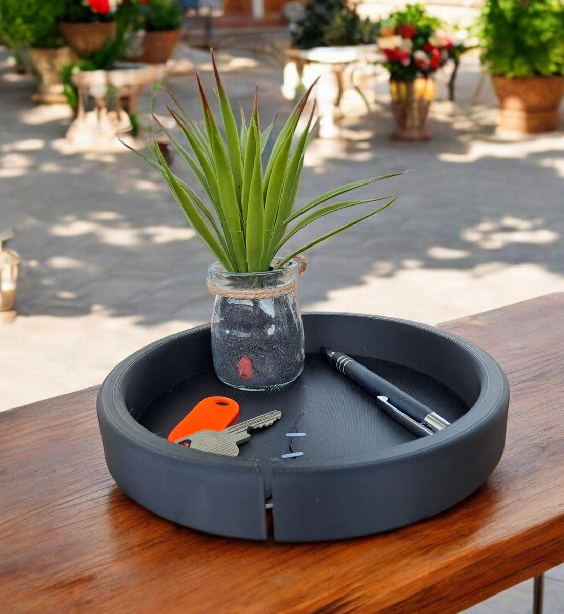 Modern Crack Style Catchall Tray Minimalist Decorative Organizer Bowl