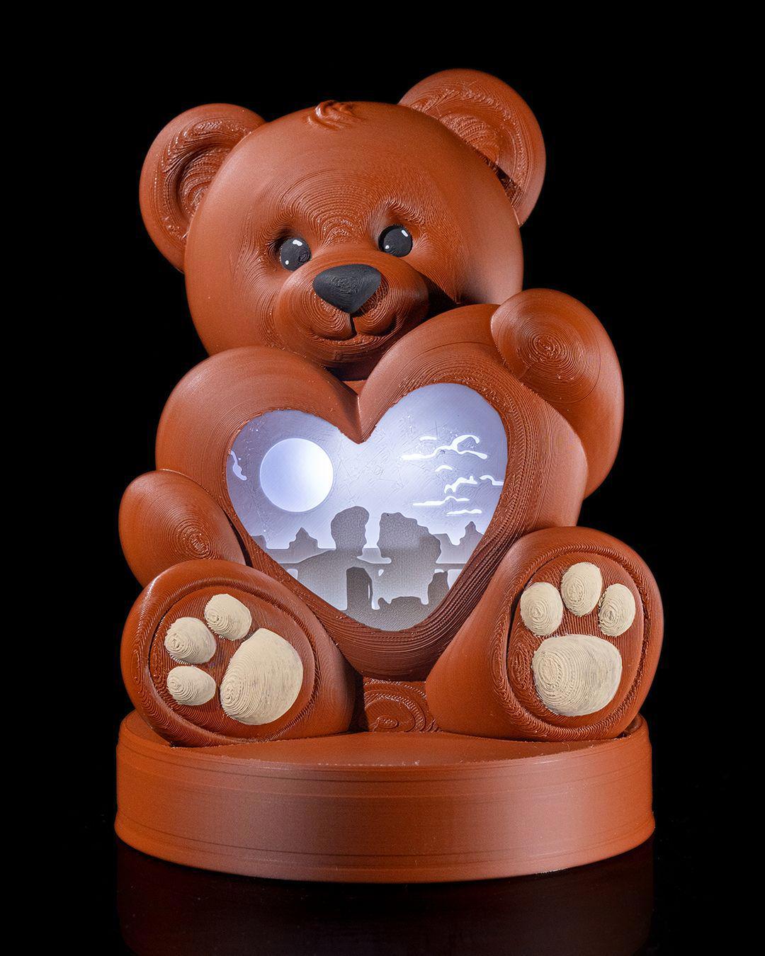 Romantic Heart Table Lamp Gift Box Style – Handmade Eco Friendly PLA Home Decor Gift