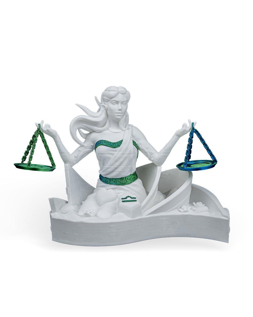 Libra Zodiac Decorative Statue – Handmade Eco Friendly Libra Sculpture Astrology Gift